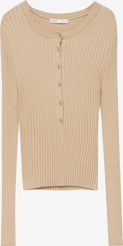 Pull&Bear Neulepaita värissä beige: edessä