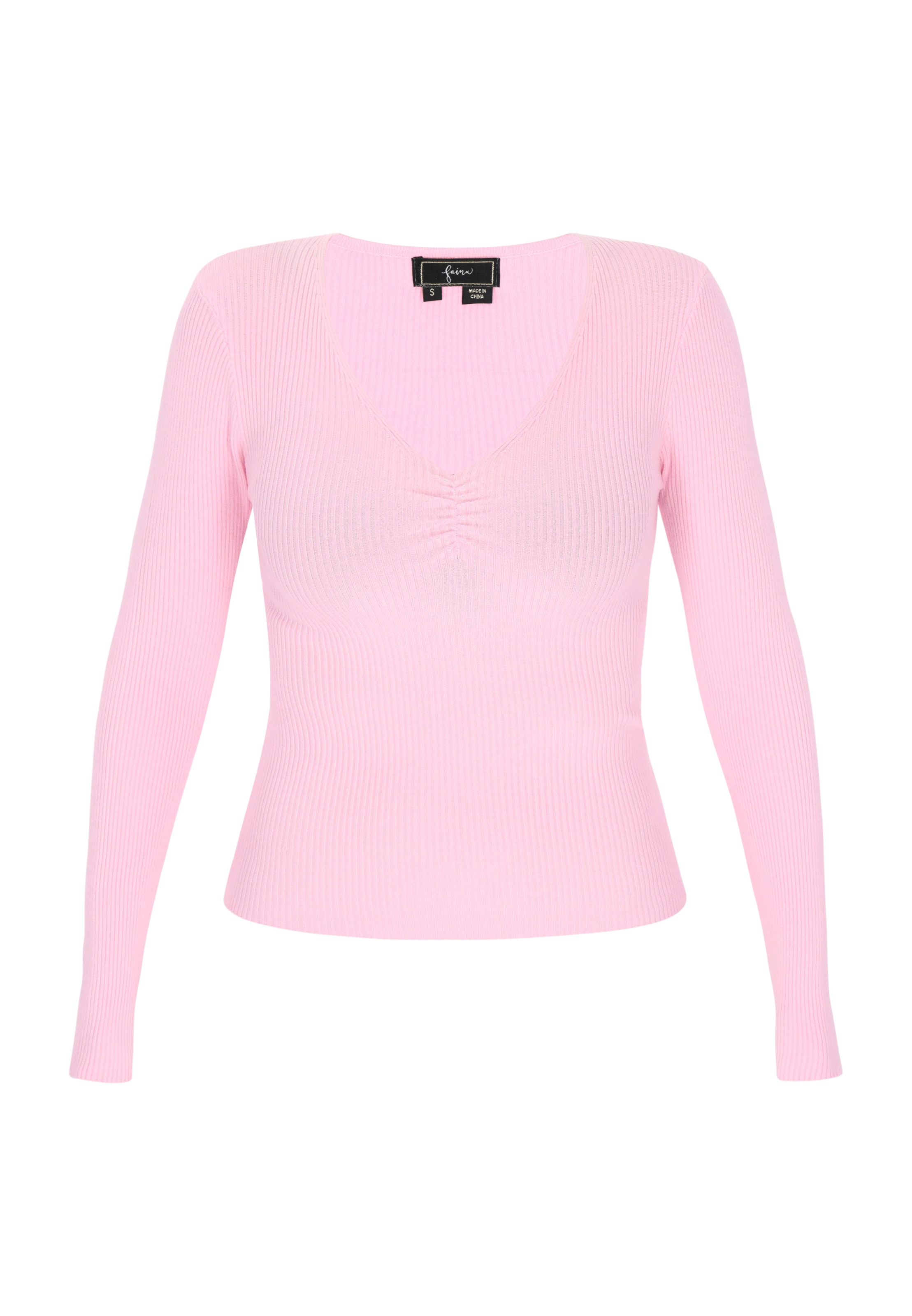 faina Свитер 'Comfortable' в Ярко-розовый: спереди