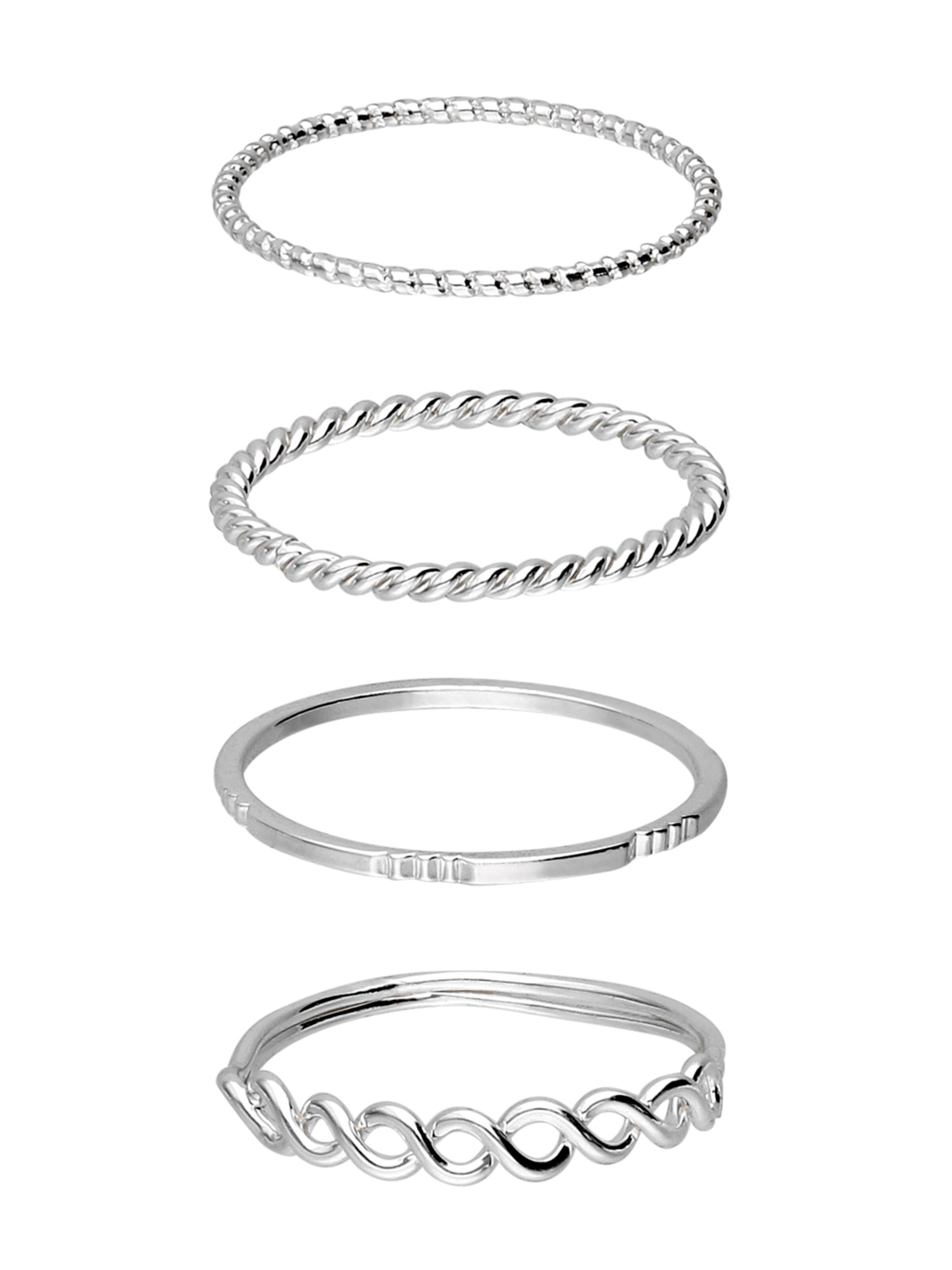 Six Ringset in Silber 
