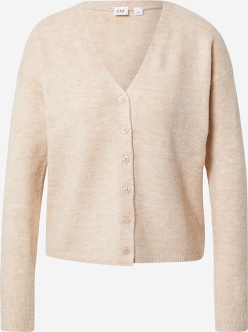 GAP Gebreid vest in Beige: voorkant