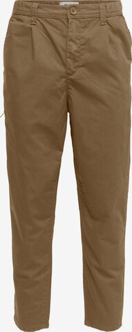 Only & Sons Regular Chino Pants 'Dew' in Brown: front