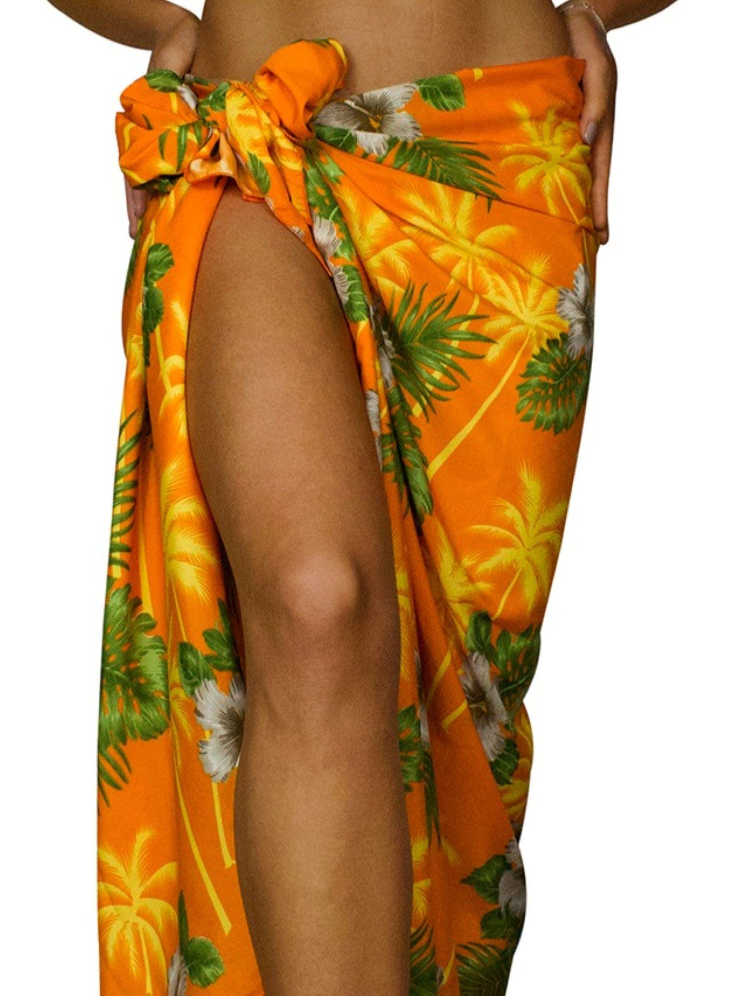 King Kameha Wrap 'Small Flower' in Yellow