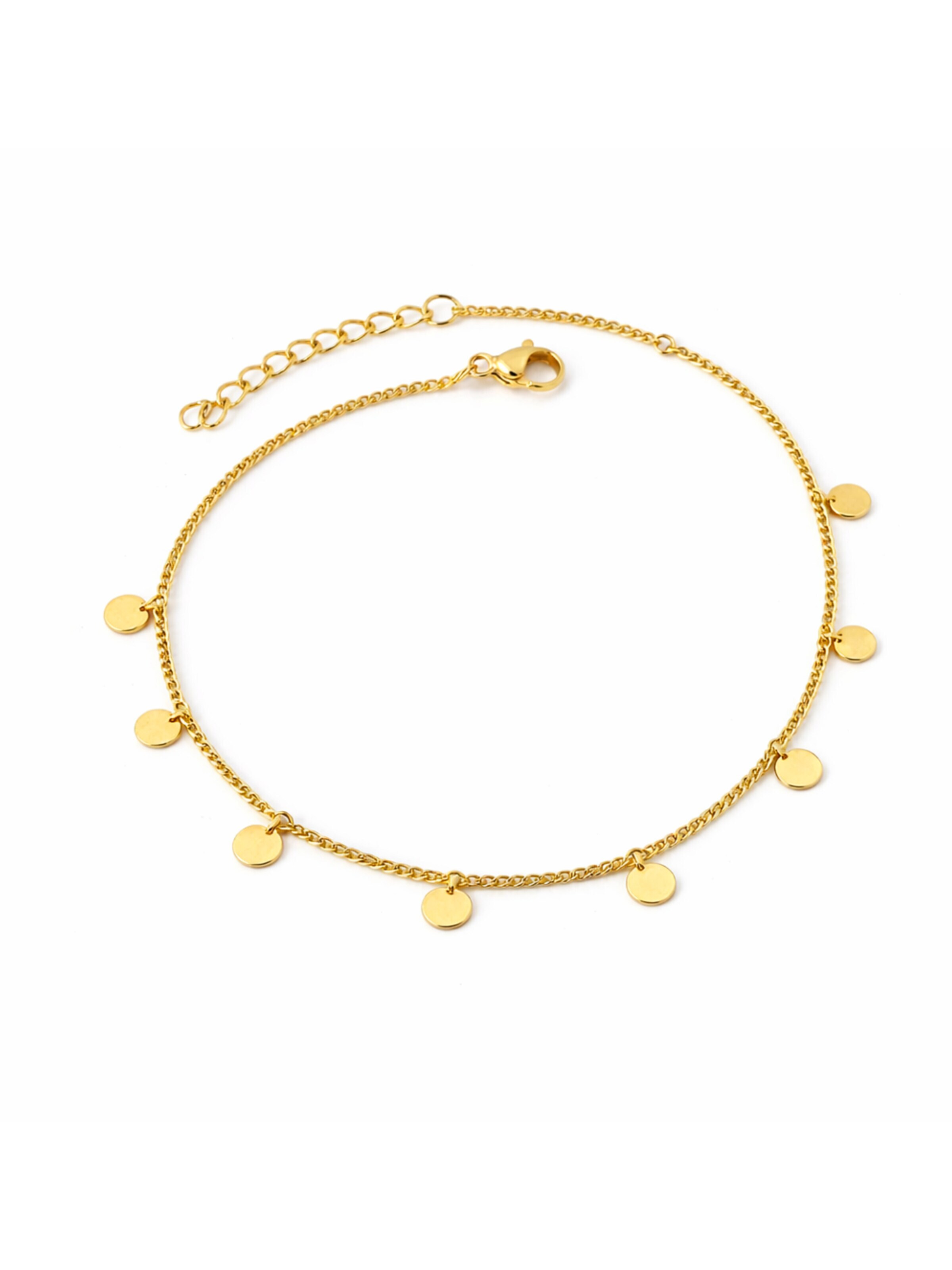 Pure Schmuck Fußschmuck 'Sun Dots Fußkette'‌‌‌‌‌ in Gold: Vorderseite