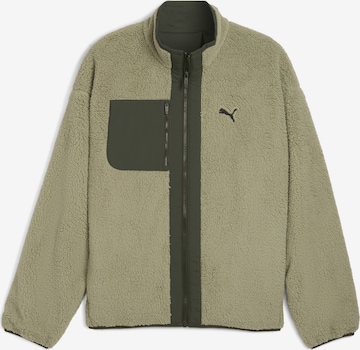 PUMA Athletic fleece jacket in Green: front