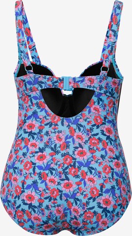 Ulla Popken T-shirt Badpak in Blauw