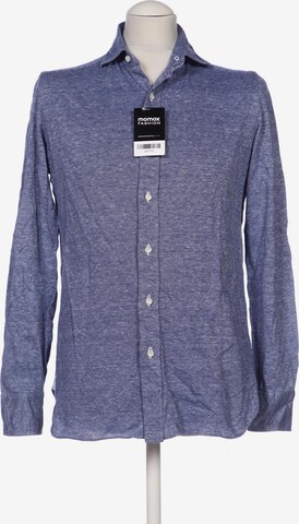 LUIGI BORRELLI NAPOLI Button Up Shirt in S in Blue: front