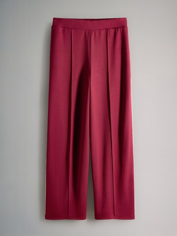 Wide Leg Pantalon The Set en rouge