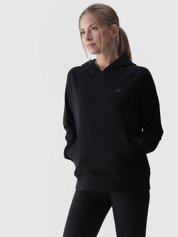 4F - Camiseta deportiva en negro: frente