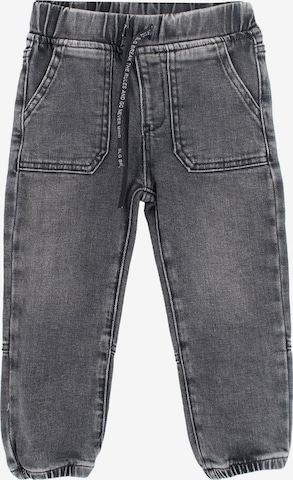 Solang Hose Denim-Jogger Stretch Jeans Unisex in Grau: Vorderseite