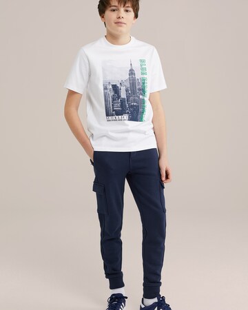 WE Fashion Regular Панталон в синьо