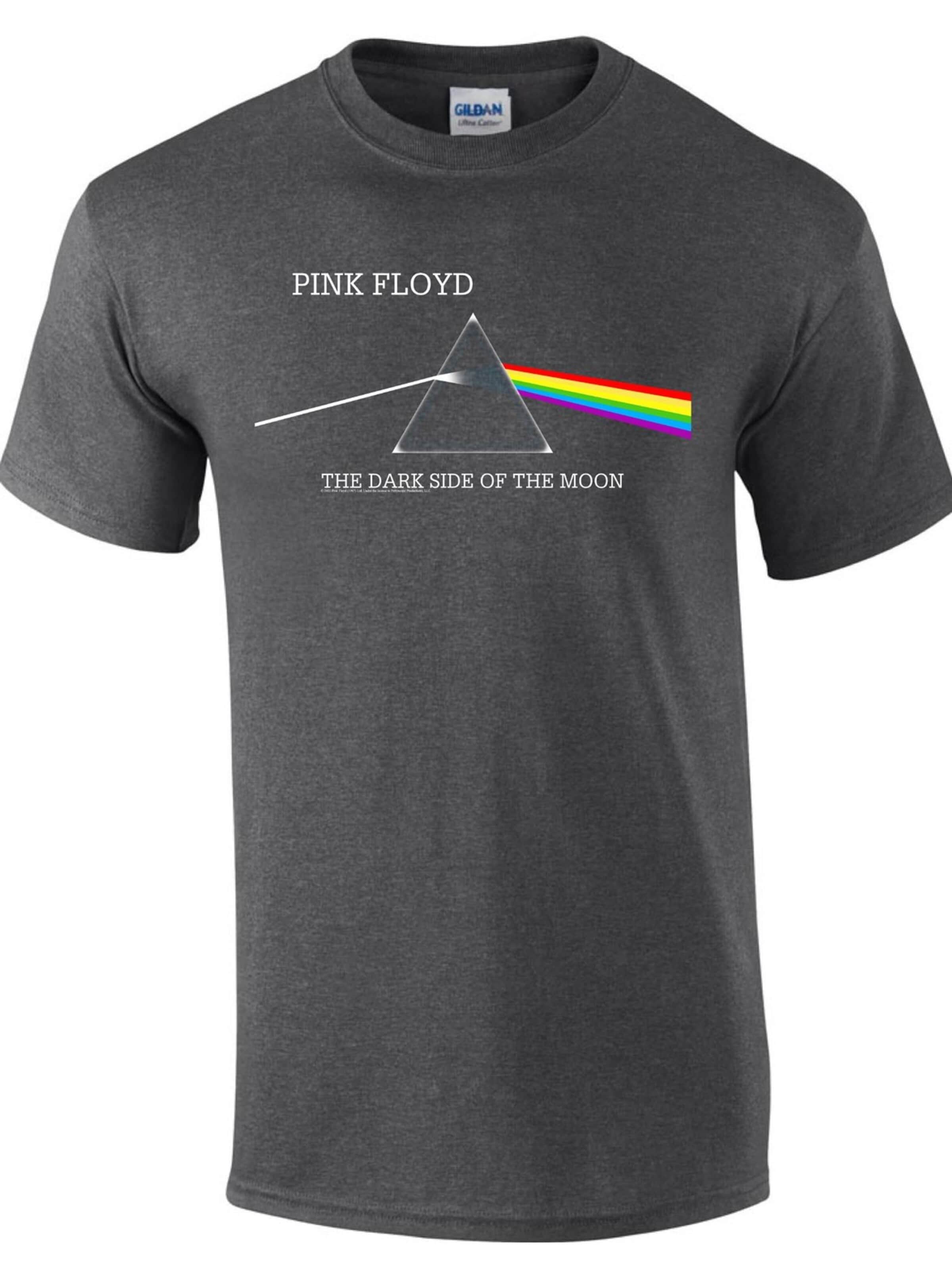 T-Shirt 'Pink Floyd - Dark side of the moon Album Dark Grey t-shirt' Pink Floyd en gris : devant