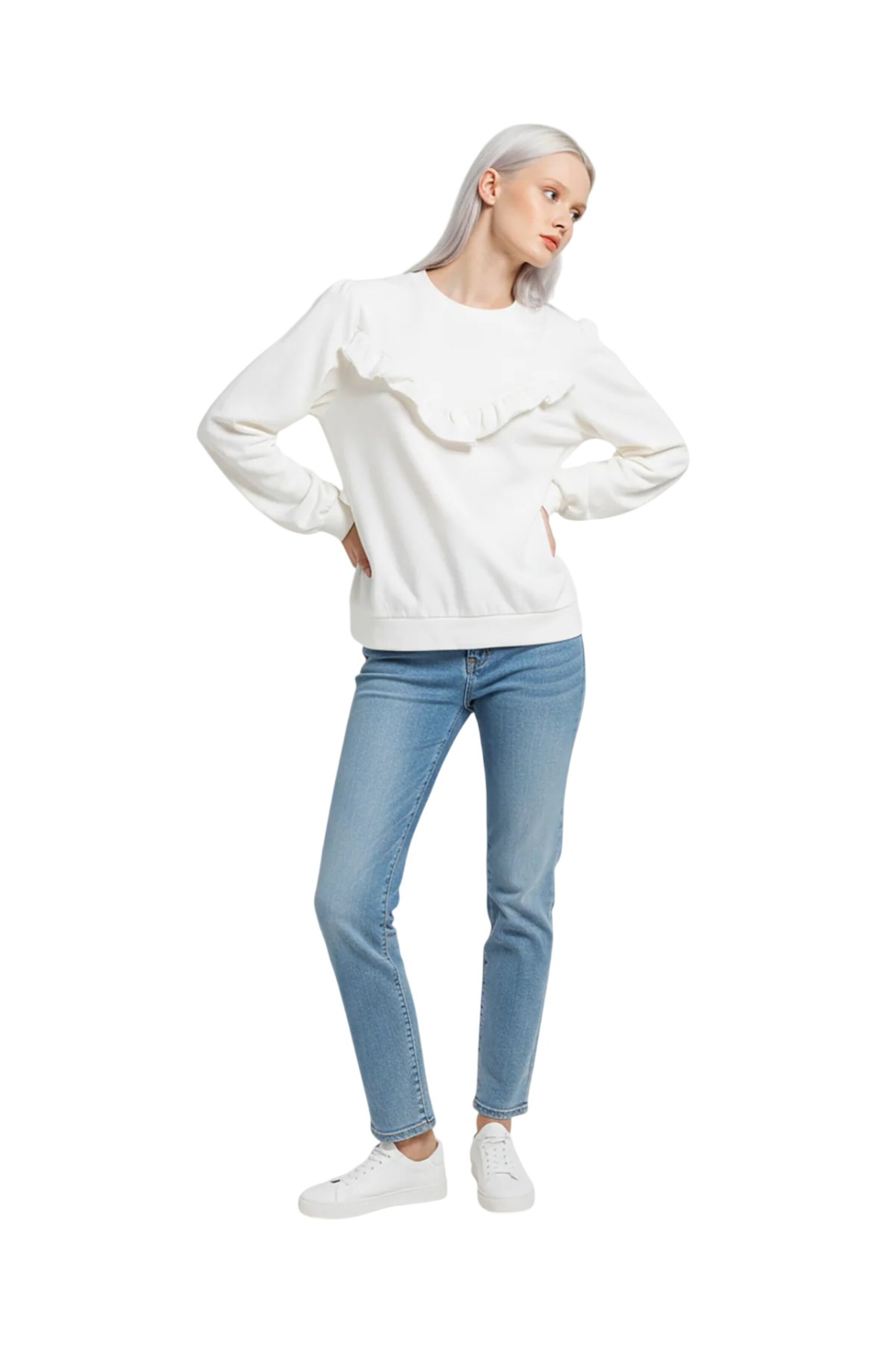 Alexa Dash Sweatshirt in White