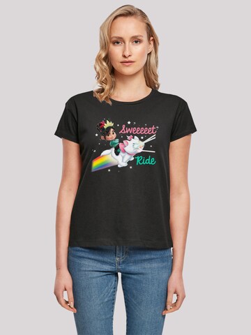 F4NT4STIC Shirt 'Disney Ralph reichts Sweet Ride' in Zwart: voorkant