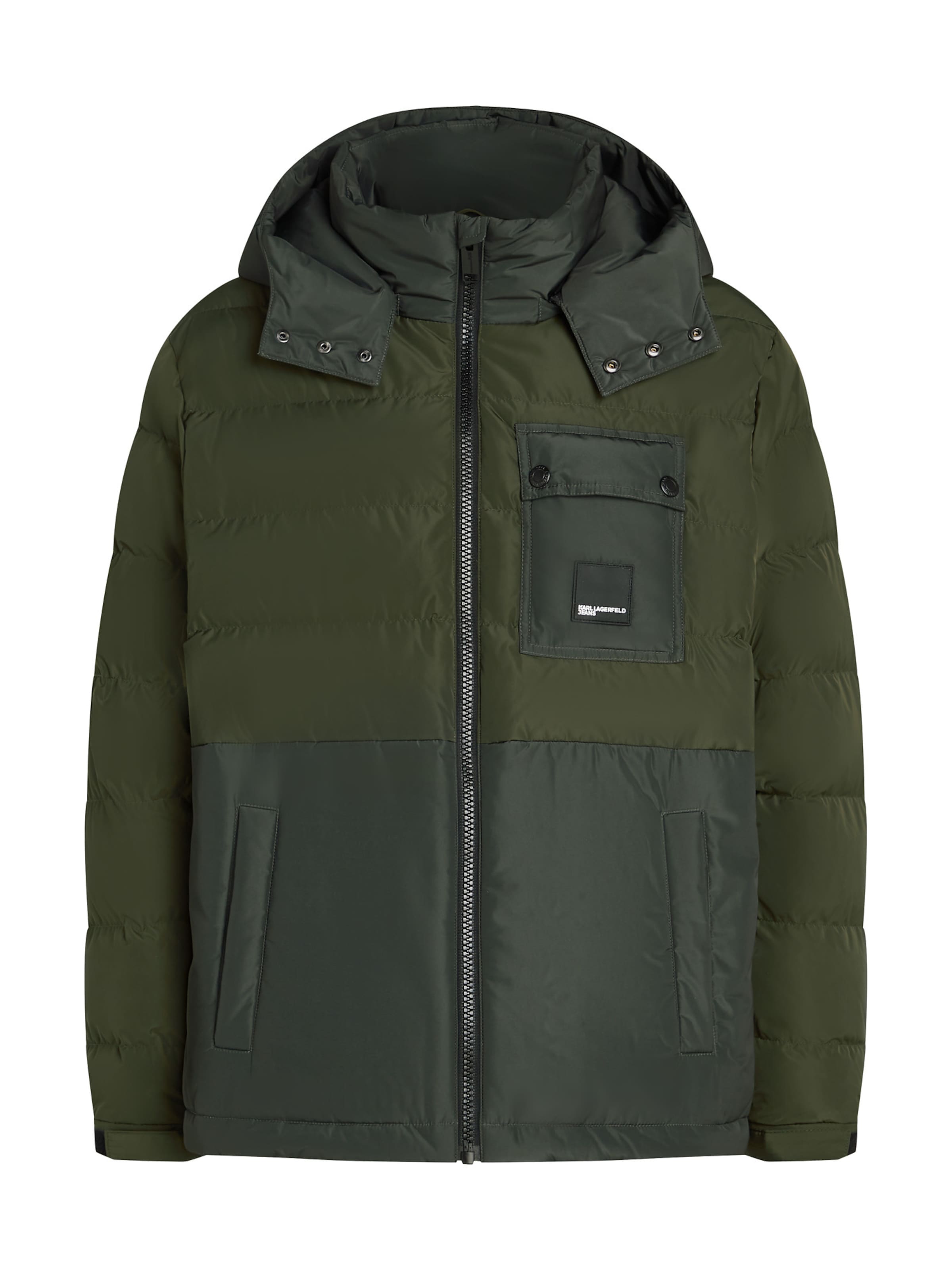 KARL LAGERFELD JEANS Зимняя куртка в Зеленый: спереди