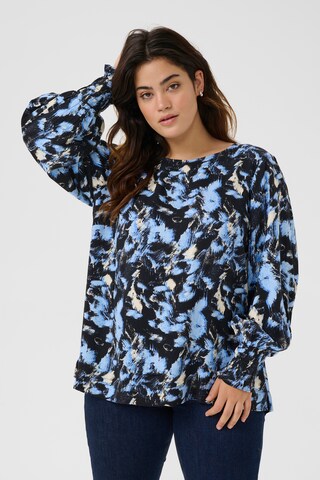 KAFFE CURVE Blouse 'KA Lurana' in Black: front