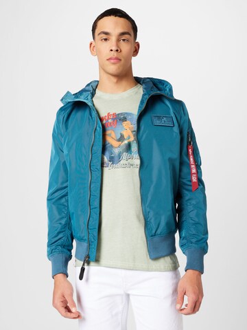 ALPHA INDUSTRIES Välikausitakki värissä sininen: edessä