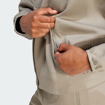 ADIDAS SPORTSWEAR Sports sweat jacket 'Z.N.E' in Brown