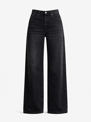 IT'S BASIC Wide leg Jeans 'ELENA Palazzo Mid Rise Jeans' in Black: front