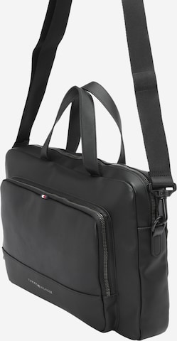 Sac d’ordinateur portable TOMMY HILFIGER en noir : devant