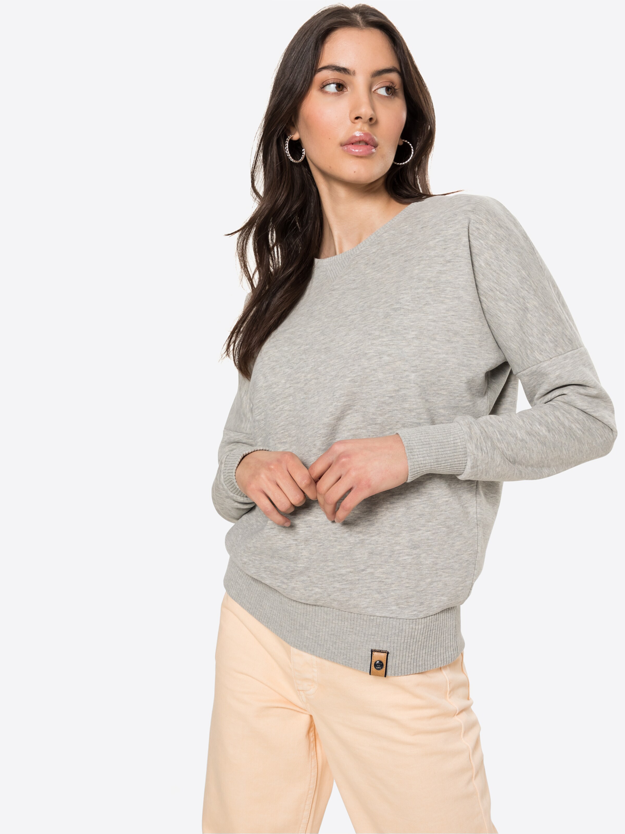 Frauen Sweat Fli Papigu Sweatshirt in Graumeliert - LE76301 Frauen Sweat Fli Papigu Sweatshirt in Graumeliert - LE76301