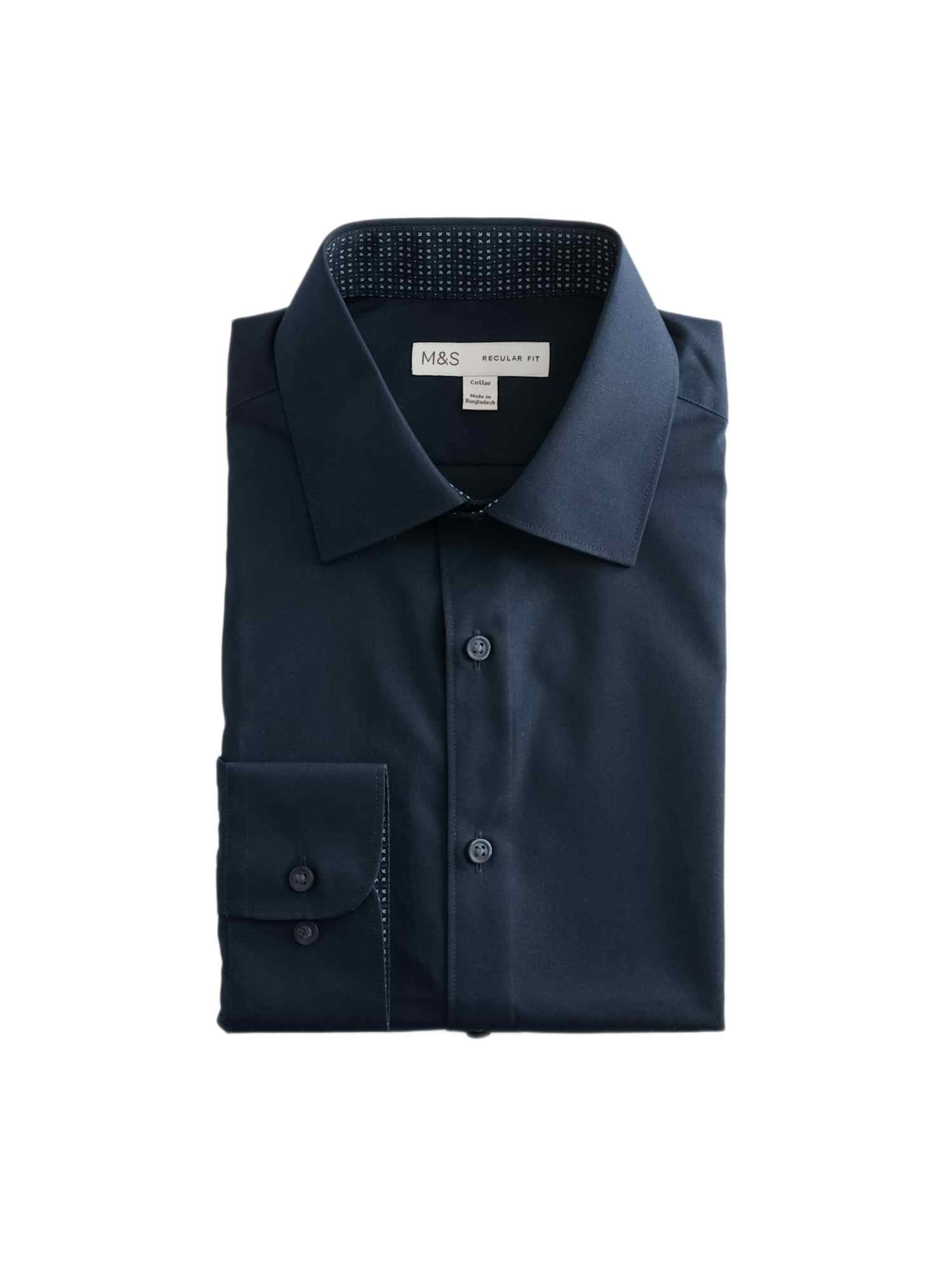 Marks & Spencer Regular Fit Hemd in Blau