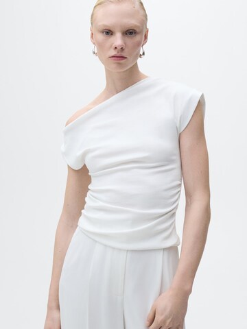 MANGO Top 'JULI' in Wit: voorkant