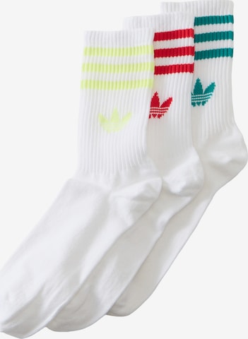 balta ADIDAS ORIGINALS Kojinės '3 STRIPES CREW SOCKS 3': priekis