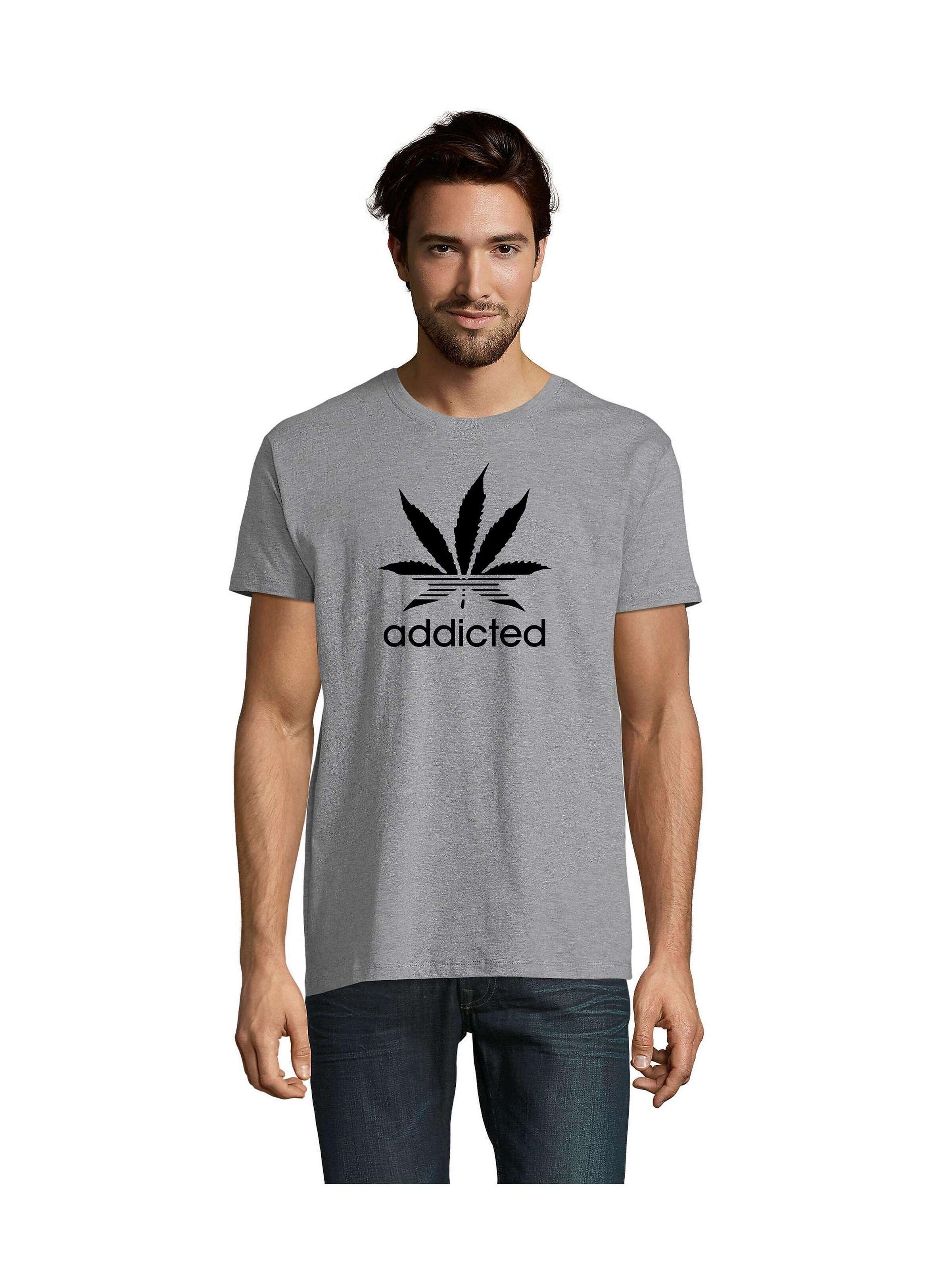 Blondie & Brownie Shirt 'Addicted'‌‌‌‌‌‌‌‌‌‌ in 5XL in grau, Produktansicht