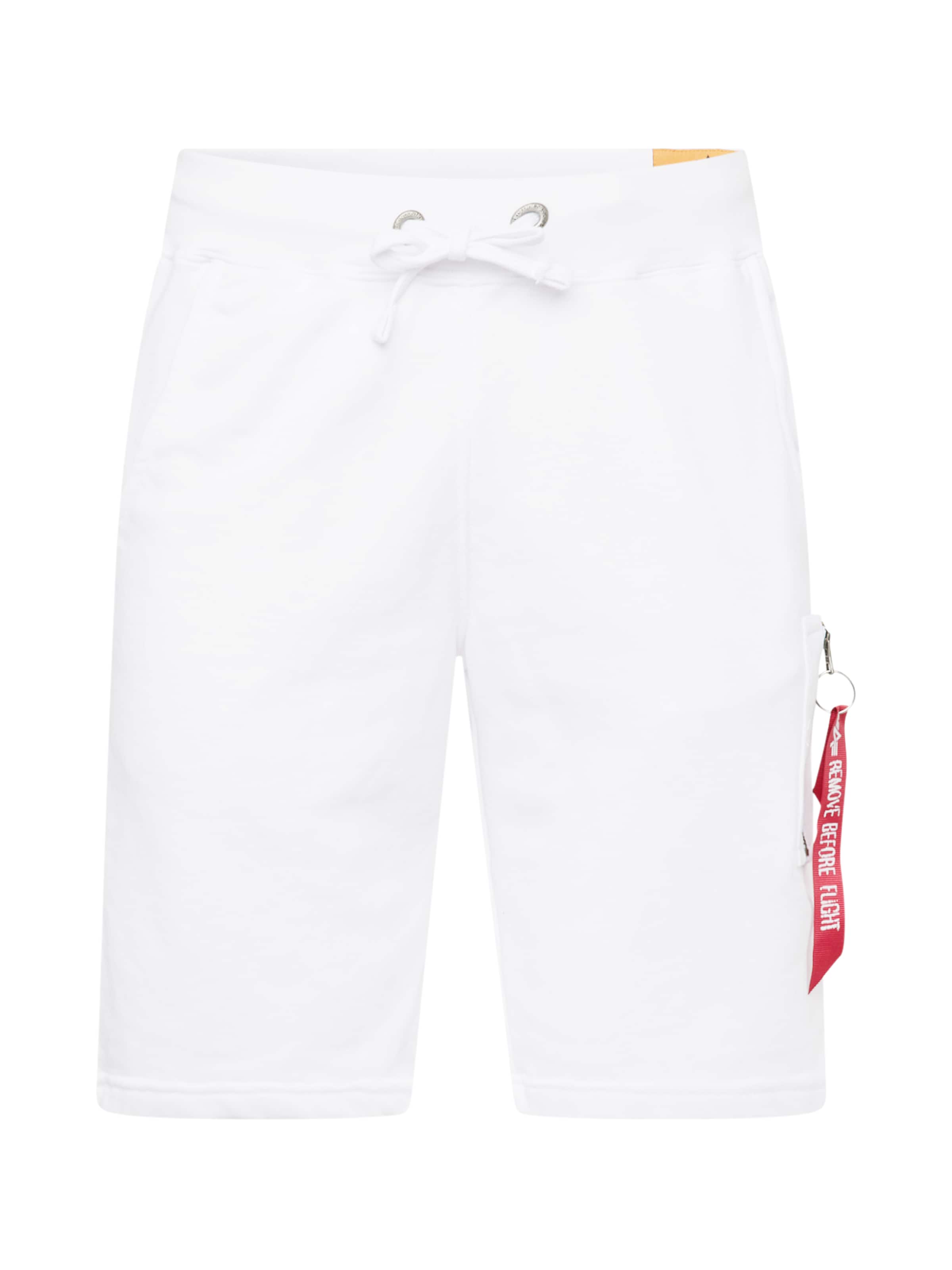 ALPHA INDUSTRIES Regular Shorts 'X-Fit' in Weiß: Vorderseite