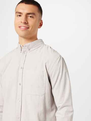 ABOUT YOU Regular fit Button Up Shirt 'Hamza' in Grey