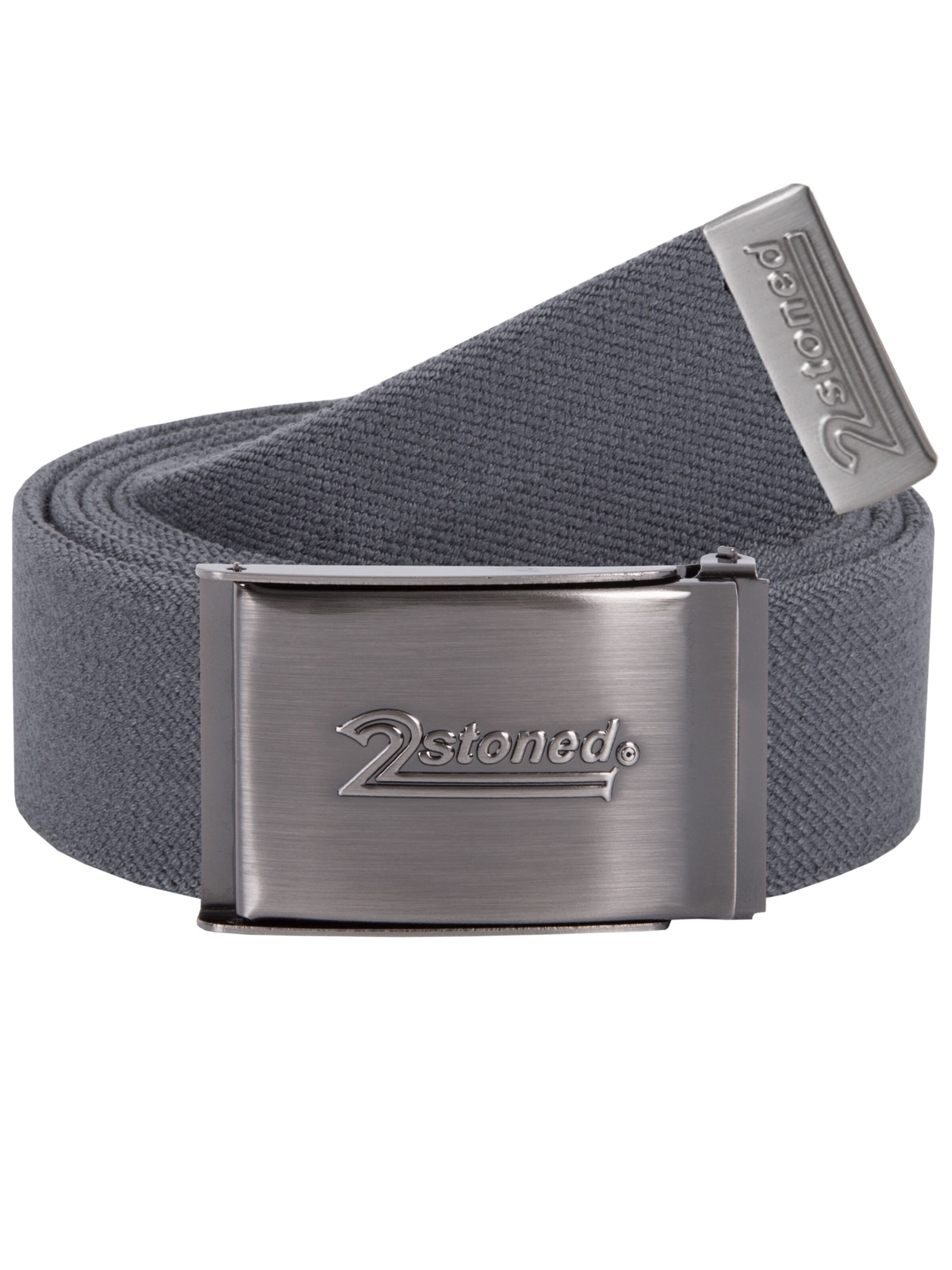 2Stoned Belt 'Stretch SPEED Matt' in Grey: front