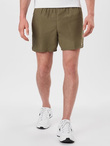 Nike Swim Regular Athletic Swim Trunks in Green: front