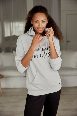 Sweat-shirt LASCANA en gris : devant