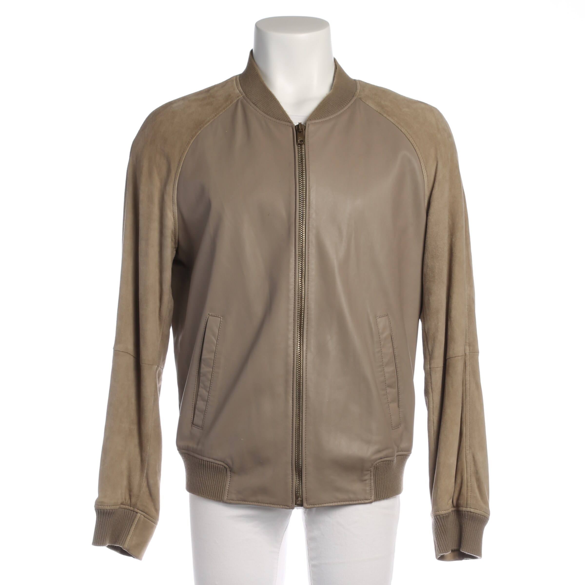 Alexander McQueen Lederjacke / Ledermantel in M-L in hellbraun, Produktansicht