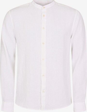 KnowledgeCotton Apparel Regular fit Button Up Shirt in White: front