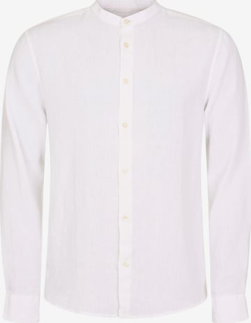 KnowledgeCotton Apparel Button Up Shirt in White: front