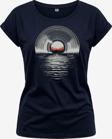 MAKAYA Shirt 'Sea Record' in Blue: front