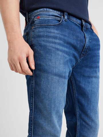 HUGO Slimfit Jeans '708' in Blauw