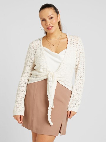 ONLY Carmakoma Strickjacke 'SOLA' in Beige: Vorderseite