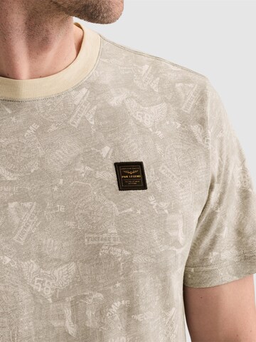 PME Legend - Camiseta 'T-shirt in slub jersey with subtle allover print' en beige
