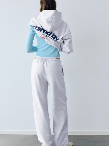Wide Leg Pantalon Pull&Bear en gris