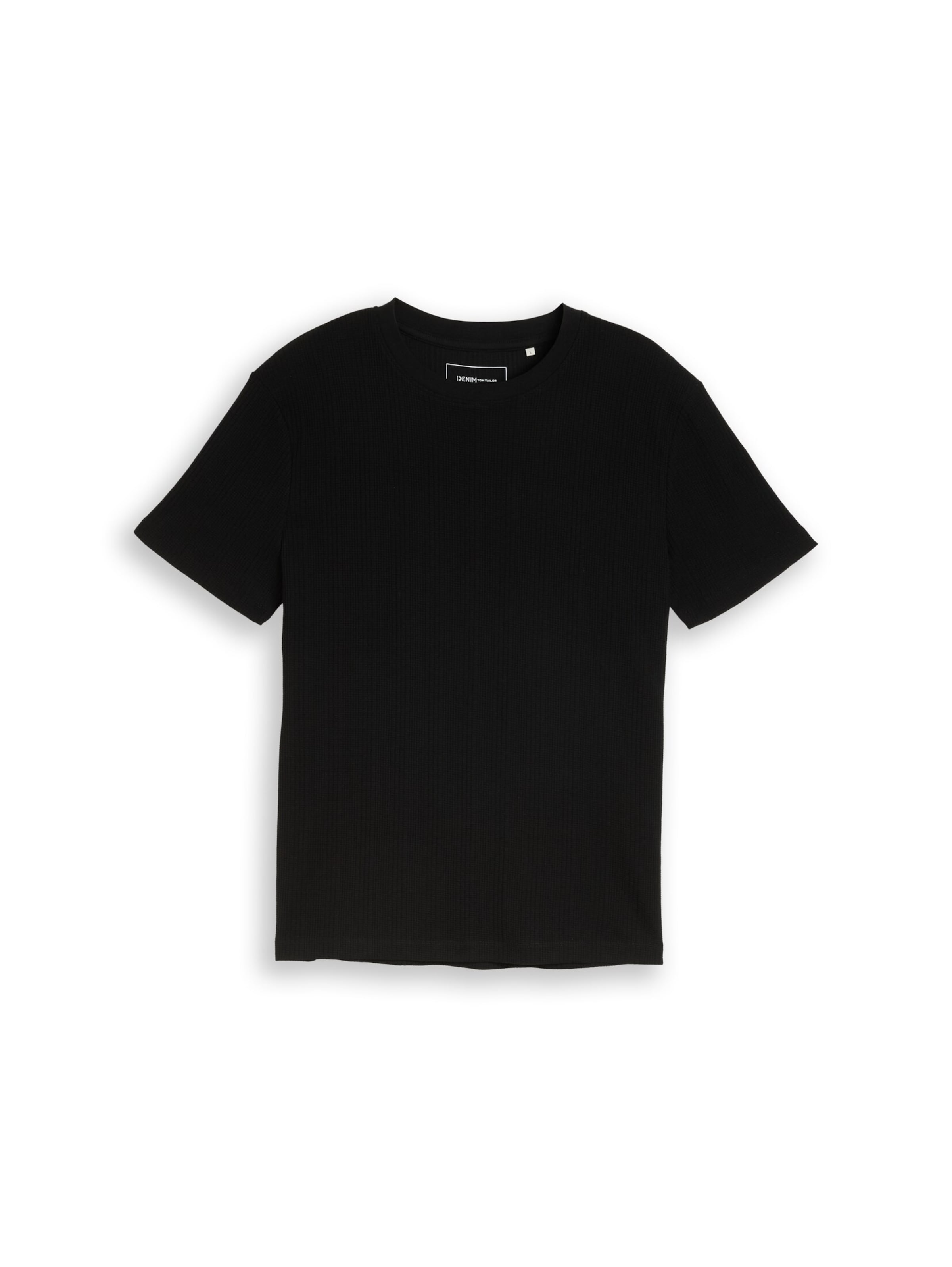 TOM TAILOR DENIM T-Shirt in Schwarz: Vorderseite