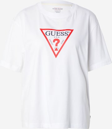 Maglietta 'ICONIC' di GUESS JEANS in bianco: frontale