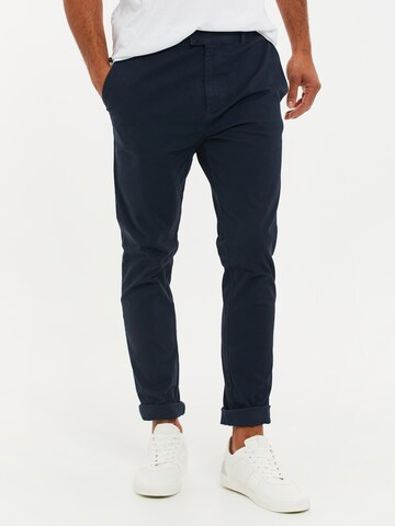 Threadbare - Regular Calças chino 'Marley' em azul: frente