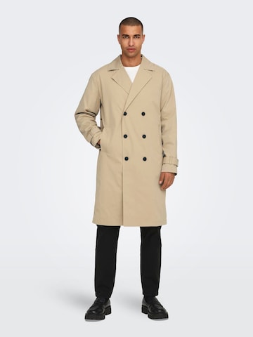 Only & Sons Between-Seasons Coat 'ONSJACK' in Beige