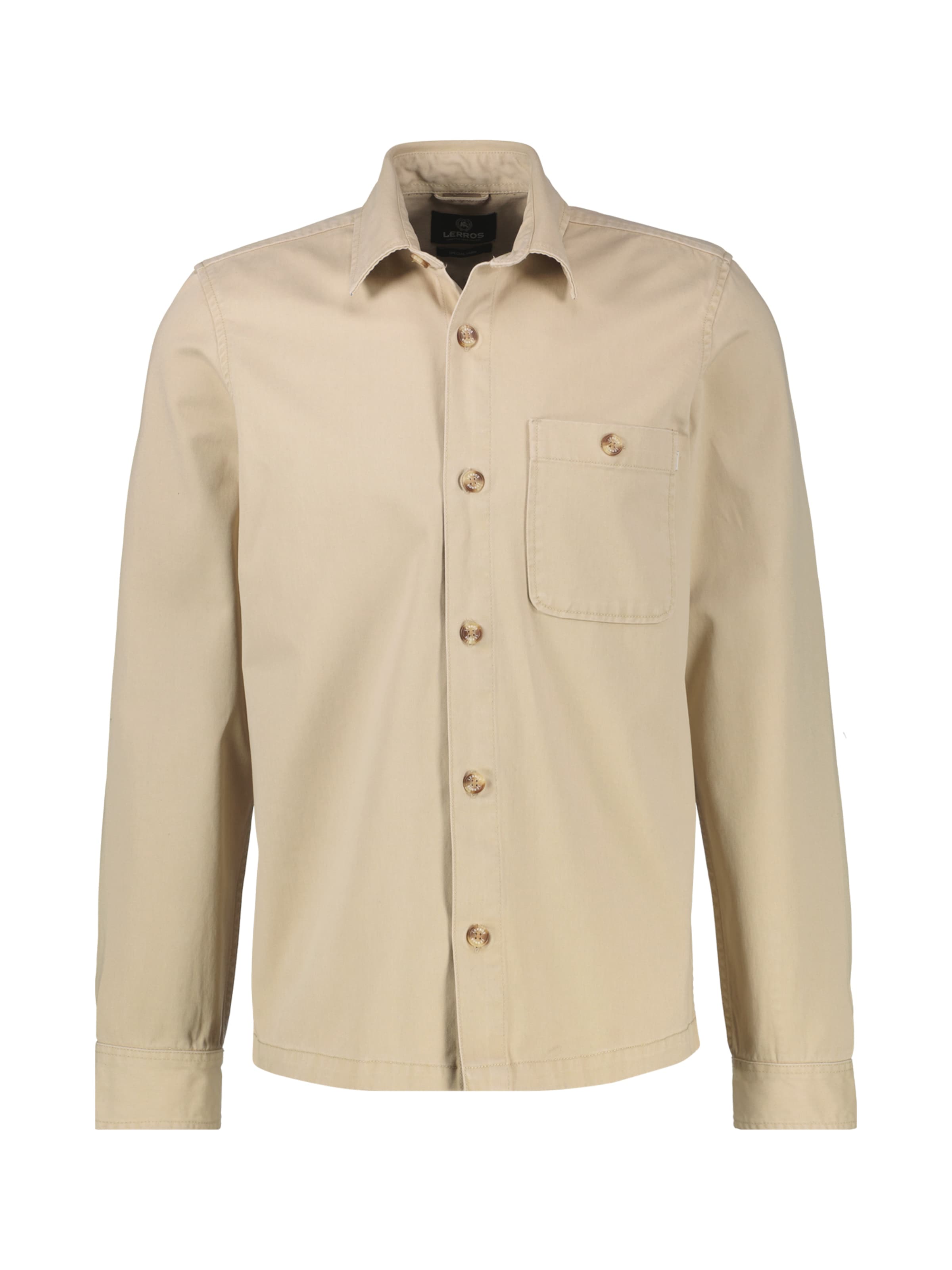 LERROS Button Up Shirt in Beige: front