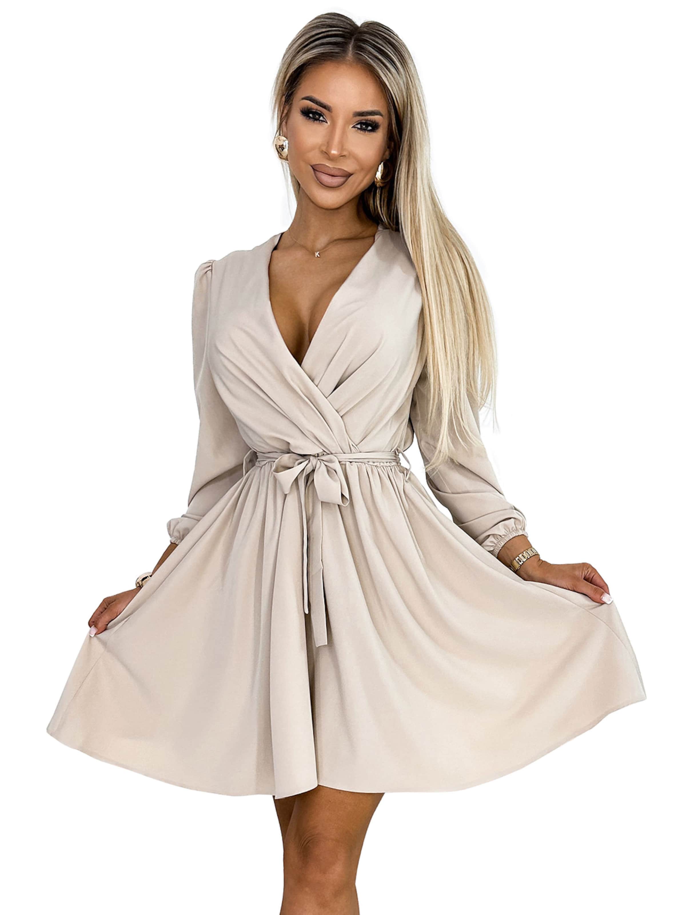 Numoco Dress 'Minikleid Bindy' in Beige: front