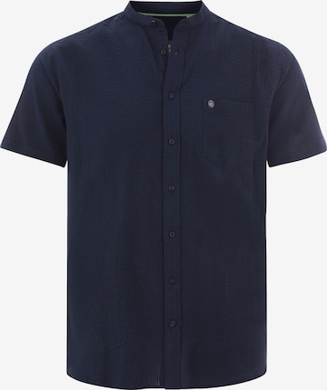 Jan Vanderstorm Comfort fit Button Up Shirt ' Albart ' in Blue: front