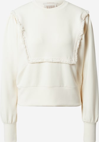 SCOTCH & SODA Sweatshirt 'Fringe' in White: front