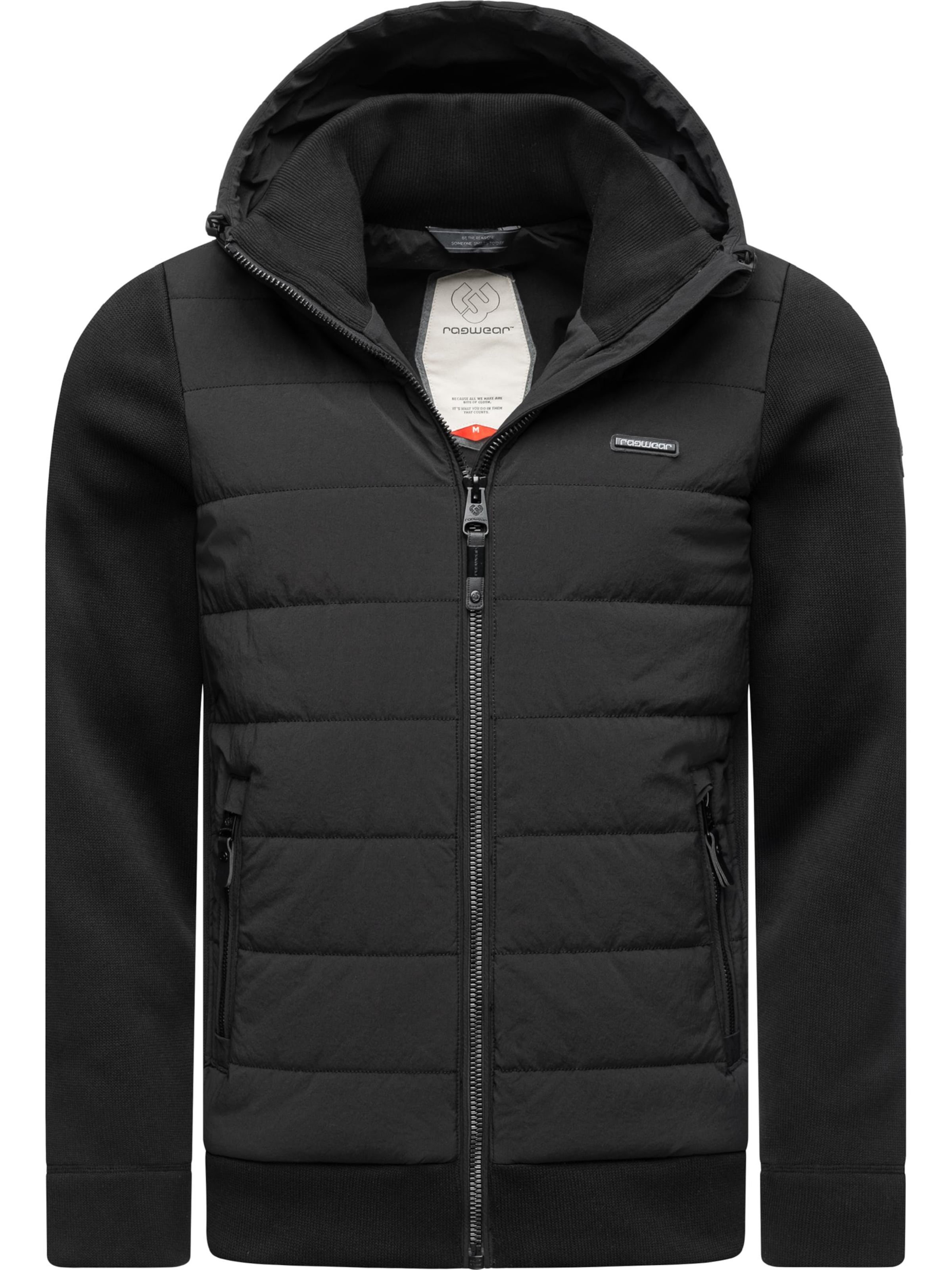 Ragwear Talvejope 'Doryan', värv must: eest vaates